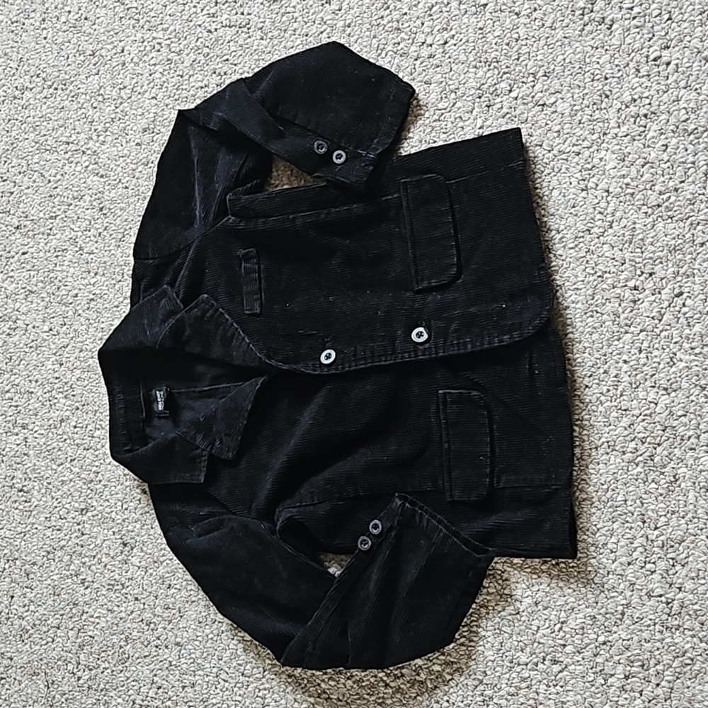 Holiday Editions Kids Corduroy Black Blazer Jacket Formal 5T Toddler 100% Cotton